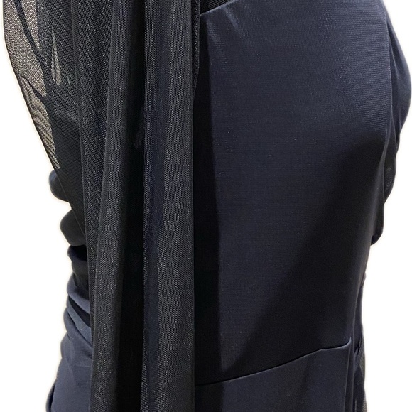 Navy beaded evening dress - Picture 3 of 8